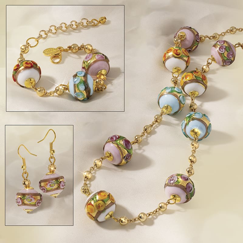 Vacanza Murano Glass Necklace, Bracelet & Earrings